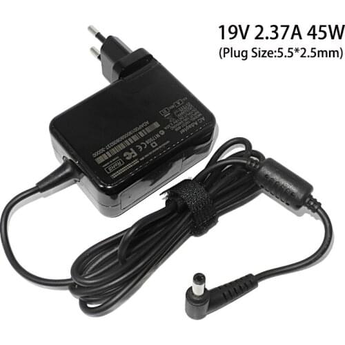 Laptop Ac Adapter 19V 2.37A 45W Charger for Asus X751MA F551C K53S K53E K52F X555L F551M F555L E200H X552C X550C