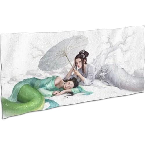 White Snake green snake printed quick drying microfiber bath towel beach towel gym fashion mat surfing Yoga towel