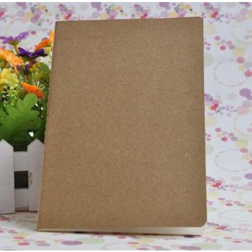 A5 Blank Inside Page Notepads Cowhide Paper Notebook Solid Color Copybook Classical Notepad Simple Notebooks Factory Direct Sale