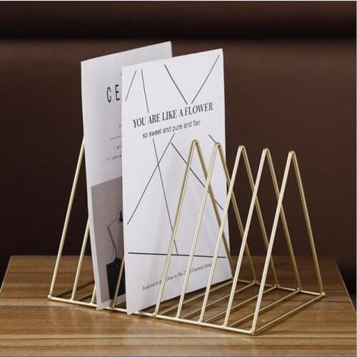 Popular Metal Magazine Holder Book Shelf Document Holder Desk Organizer Bookends Office Home Newspapers Storage Stand Stationery