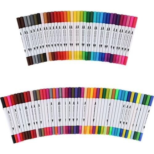 Dual Tip Brush Pens Art Markers Brush Fine Tip Colored Pens Set for Adults Coloring Book Journal Note Taking Writing Planning Ar