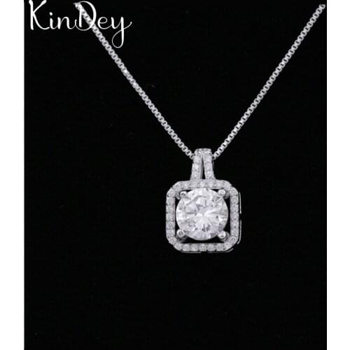 Kindey New Trendy Silver Color Square Necklaces for Women Jewelry Statement Necklaces Party Gifts