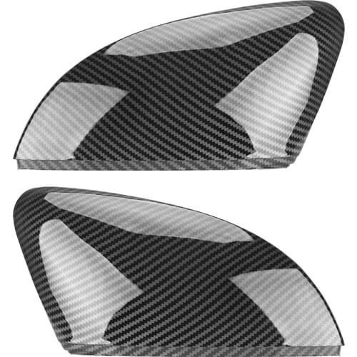 2 pieces For VW Polo 6R 6C 2014-2017 Side Wing Mirror Cover Caps (Carbon Effect) for Volkswagen Rear View Mirror Cover Caps