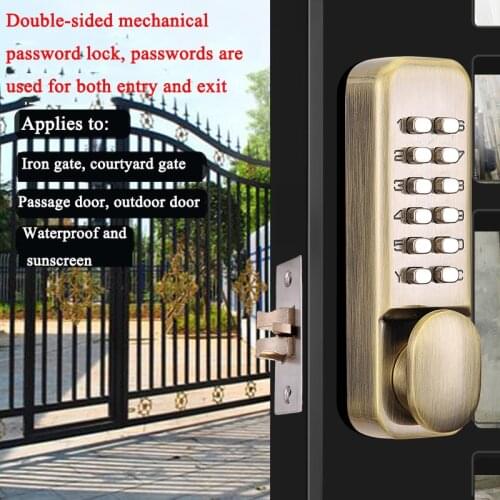 LSTABAN Sliding Gate Opener Digital Lock Door Keyless Keypad Code Password Iron Door Waterproof Door Lock Push Button
