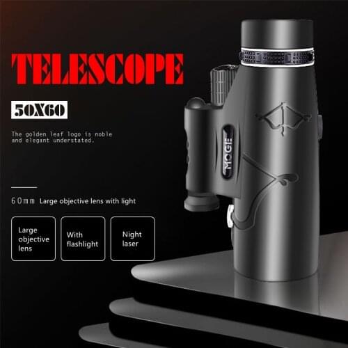 Monocular Spyglass50x60HD Telescope Powerful Binoculars Professional Weak Night Vision Zoom Hunting Spotting Scope Camping