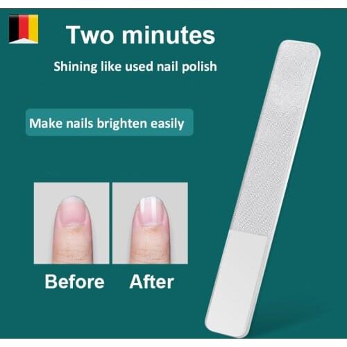 Nano Glass Nail Files Professional Polishing Manicure Art Tool Washable make nails brighten easily like nail polish