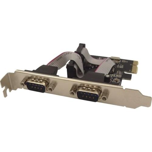 PCI-E to Serial Port Card PCIe9-pin Serial Port RS232 Communication Serial Port Card DB9 Serial Port PCIE Expansion 2 Serial Car