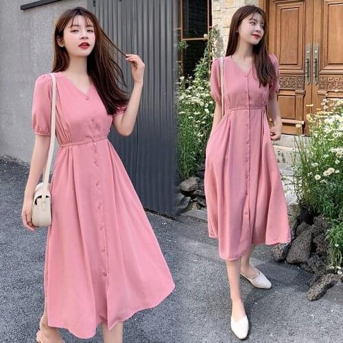 Moms Breast Feeding Dress 2019 Summer Pink Nursing Maternity Clothes Pregnant Women Dress Casual Sexy V Neck For Pregnant Women