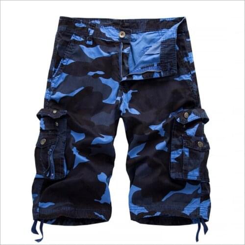 Military Camo Cargo Shorts 2020 Summer Fashion Camouflage Multi-Pocket Homme Army Casual Shorts Bermudas Masculina knee shorts