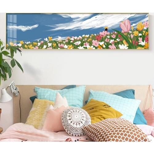 Modern Sky Landscape Painting Pictures Nordic Home Decoration Canvas wall Art Print field banner Posters for Living room Bedroom