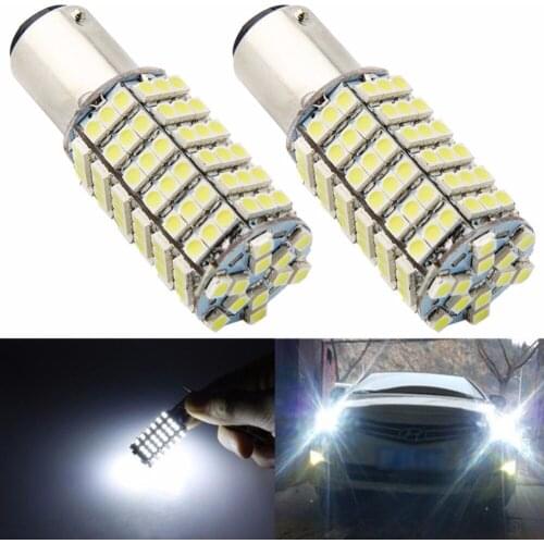 Par Lampadas 120 Leds 1156 Ba15s P21w 1 Polo Luz Re Super Branca Pisca
