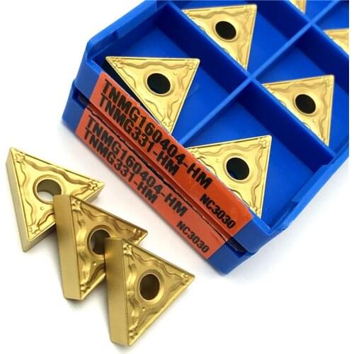 TNMG160404 HMNC3030 External Turning Tool Carbide Inserts CNC Cutting Tools TNMG 160408 turning insert Steel processing