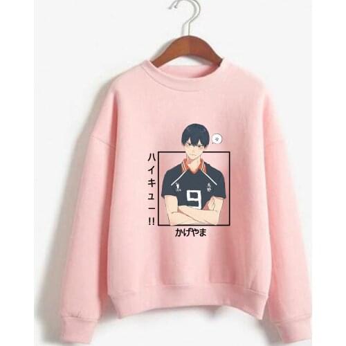 Haikyuu Sweatshirts Kageyama Tobio Hoodie Round Neck Tops