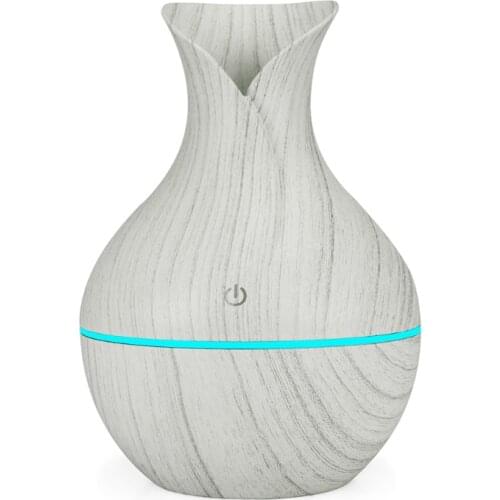Colorful Luminous Wood Grain Smart Air Humidifier USB Mist Maker Beauty Replenishing Aroma Diffuser Ultra-quiet Fogger