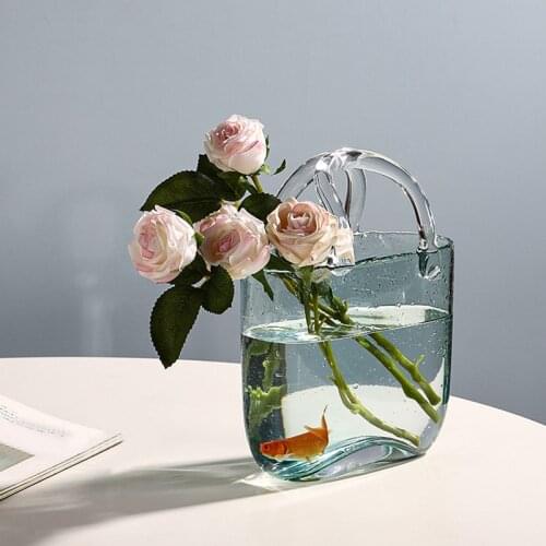Flower Vase For Wedding Decor Centerpiece Glass Vase Rose Table Ornaments Handmade Tabletop Vase Mariage