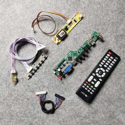 VGA AV USB Fit HSD170MGW1/HT190WG3/M190MWW3/M190MWW4 2CCFL 30 Pin LVDS LCD monitor controller board matrix DIY kit 1440*900