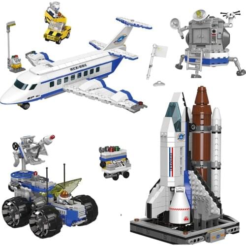 XINGBAO NEW Space Exploration Series The Shuttle Launch Center Airliner Spaceship Lunar Roving Vehicle Building Blocks Bricks