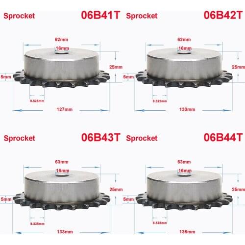 1Pcs 06B 41 Teeth To 56 Teeth Sprocket Wheel Chain Gear Industrial A3 Steel Suitable For 06B Roller Chain