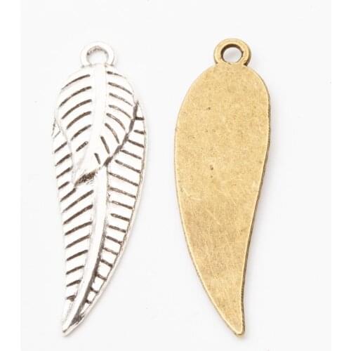 18pcs Vintage Charms Leaf Pendant Fit Bracelets Necklace DIY Metal Jewelry Making 5850