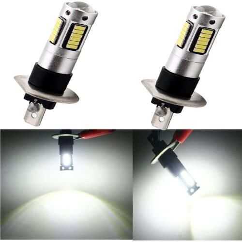 2Pcs H1 4014 30SMD LED Car Driving Fog Lamp DRL Daytime Running Light Bulb 9V~24V Suitable For General Bulb Model Replacement