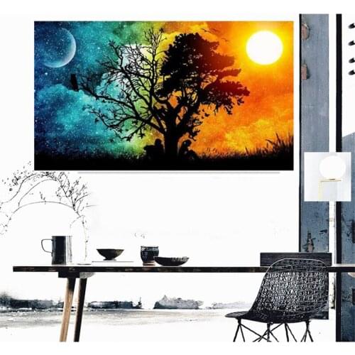 40x50cm Large Tree DIY Painting By Number Hand Painted Natural Scenery Painting Pictures Home Decor Art Gift