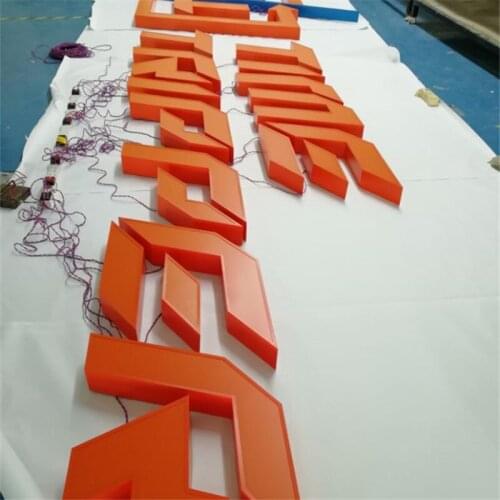 Stainless Steel Acrylic Face Lit Letter Metal Channel Signage with Trim Cap for Decoration