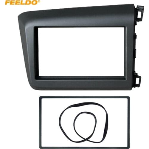 FEELDO Car Radio Fascia Frame DVD 2Din Panel Stereo Interface Refit Installation Kit For HONDA Civic (RHD) 2011-2013 Dash Frame