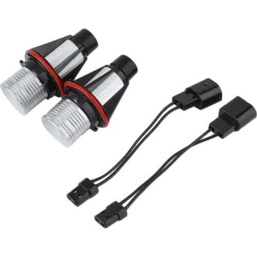 Car LED Headlight 6000K Head Lamp Bulbs Running Light Angel Eyes Halo 20W LED Ring Marker Replacement for BMW X5 E39 E60 E63 E61