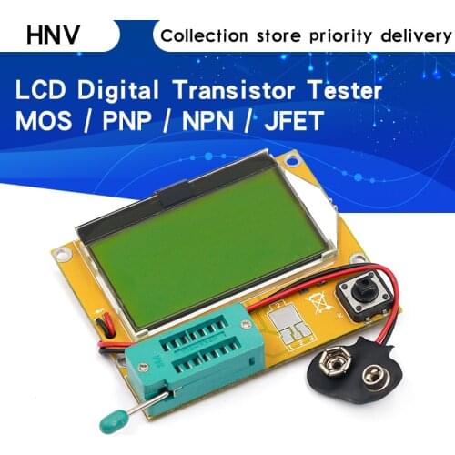 LCR-T4 Mega328 M328 LCD Screen Digital Transistor Tester Meter Backlight Diode Triode Capacitance Meter MOS/PNP/NPN/JFET