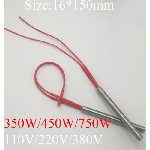 16x150 16*150 350W 450W 750W AC 110V 220V 380V Stainless Steel Cylinder Tube Mold Heating Element Single End Cartridge Heater