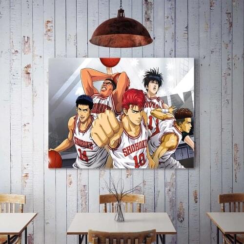 HD Print SLAM DUNK Canvas Painting Japan Anime Pictures Wall Art Modular Basketball Roles Poster No Frame Home Decor Living Room