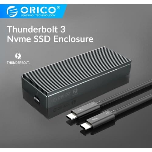 ORICO 40Gbps Thunderbolt 3 NVME M.2 SSD Case Aluminum SSD box enclosure USB C C to C Cable For Macbook/iMAC/Mac Pro/ Zenpad3 pro