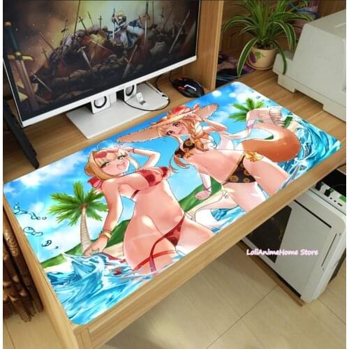 Anime Spice and Wolf Cosplay Holo Lawrence Loli Girl Mouse Pad Laptop PC Mice Mat Keyboard Mat Anti-Slip Playmat Cosplay