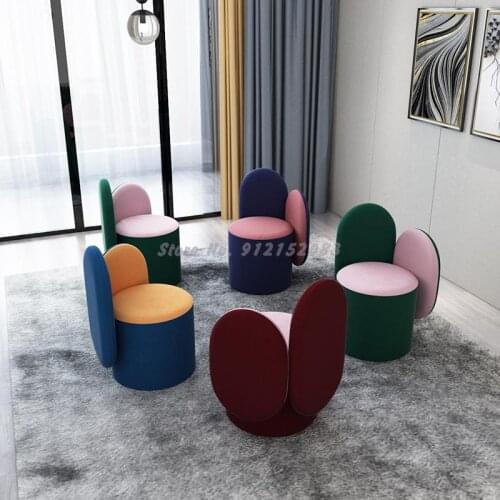 Dressing stool backrest nordic cute girl net red ins creative postmodern light luxury bedroom makeup stool chair
