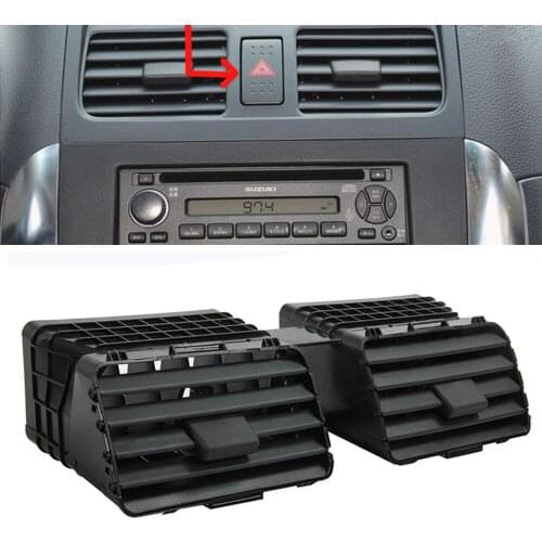 1pcs Car Front Dash Panel Dashboard Center Air Outlet Vent Cover For Suzuki SX4 2010-2013 Black Interior Console Intake Trim