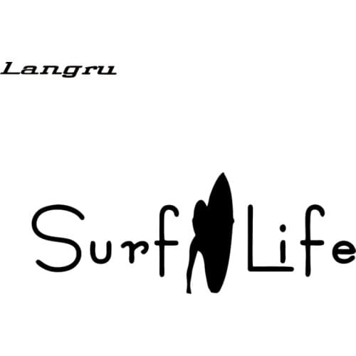 Langru 2017 Hot Sale Free Style Life Surf Sexy Girl Car Sticker Vinyl Decal Car Stying Creative Stickers Jdm