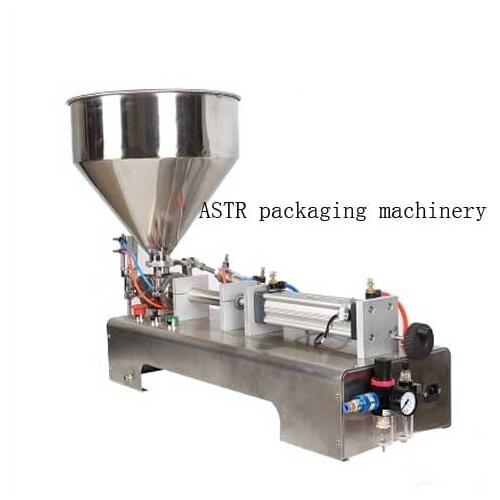 Paste filling machine Single nozzle large hopper Rotary Valve range 100-1000ml quantitative filling and packaging equipment