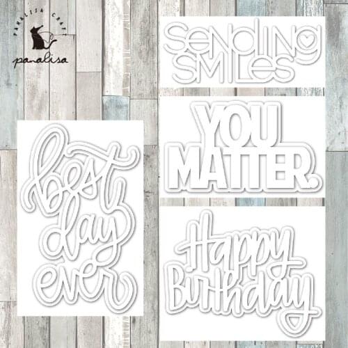 Panalisacraft style metal cutting dies sentiment cut die decoration Scrapbook paper craft knife mould blade punch stencils dies