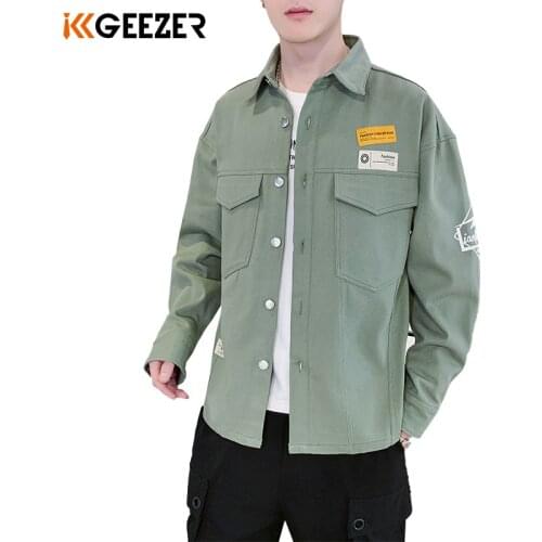 Men Shirts Long Sleeve Loose Street Thicken Oxford Shirts Tooling Pocket Japan 100% Cotton Anti-wrinkle Military Workwear