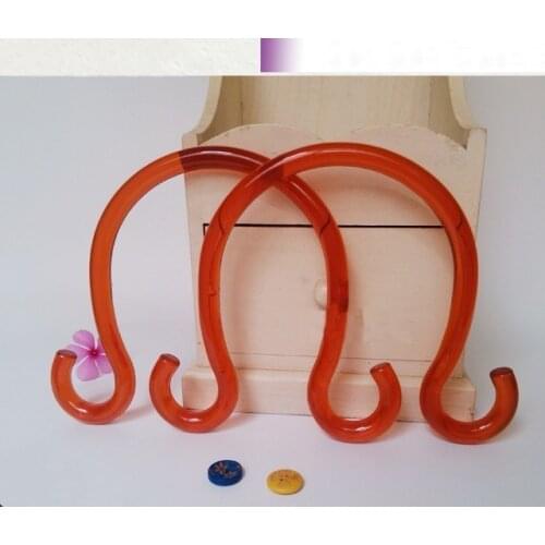 One Pair 18x14cm Bag Handle U Shape Vintage Plastic Purse Handle Handmade Diy Bag Accessories Resin Bag Handle