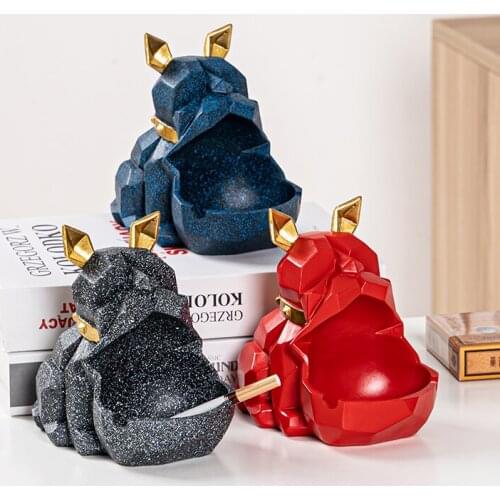 Cartoon Cute Animal Ashtray Home Living Room Coffee Table Vertical Ashtray Gift Boyfriend Heat-resistant Ashtray Decoration