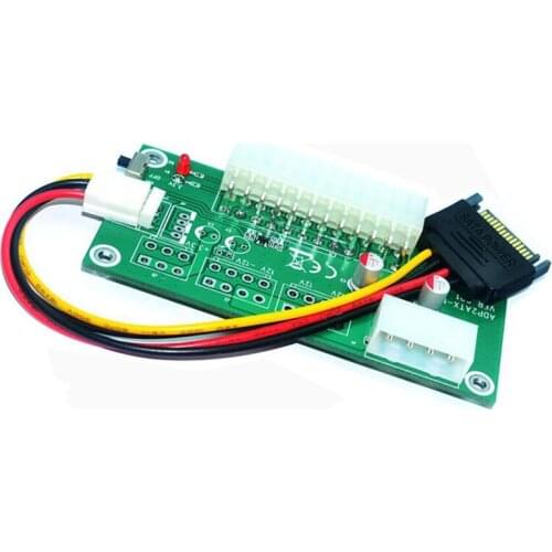 PC Desktop ATX 24Pin Dual PSU Power Supply Sync Starter Extender Cable for Bitcoin Miner RIG