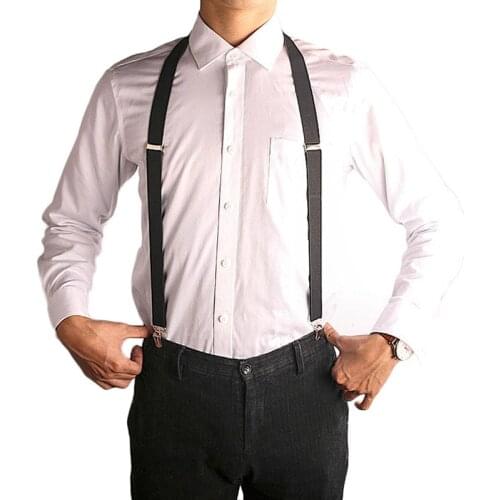 Fashion Elastic Suspender Y-Back Black Women Mens Students DIY Pants Accessories Clip-on Braces Suspenders Jeans Trousers