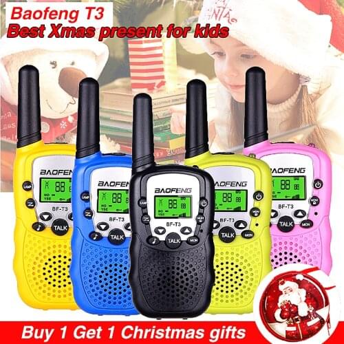 2PCS Baofeng BF-T3 Walkie Talkie 2W UHF Portable FRS Children Two Way Radio 10 Call Tones Mini BF T3 Toy Radios Communicator