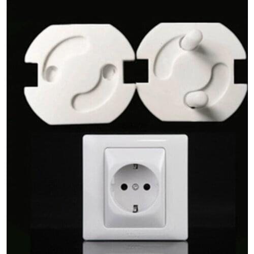 10PCS EU Plug Power Socket Electrical Outlet Baby Kids Safety Guard Protection Anti-electric Shock Plug Protector Rotate Cover