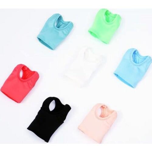 1/6 Female colorful Sexy Vest Low Cut Stretch Vest Sleeveless Shirt for 12 Inches Body Figure