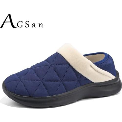 Winter Men Slippers Home Shoes Waterproof House Slippers Warm Plush Indoor Slippers Sneakers Unisex Fur Flats Comfortable Shoes