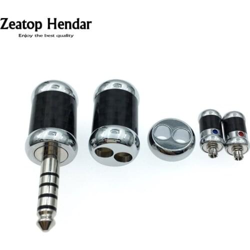 1Set Rhodium Plated 2.5mm 4Pole / 3.5mm 3Pole / 4.4mm Male Audio Plug + 8mm Splitter + 4.5mm Slider + MMCX / 0.78mm Earphone Pin