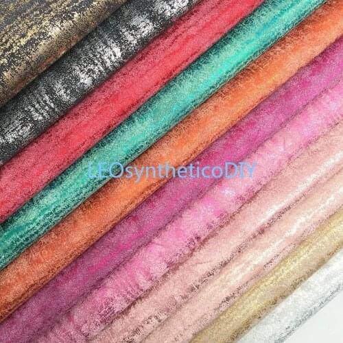 1PC 21X29CM Metallic Faux Leather Fabric, Synthetic Leather Fabric Sheets, PU Leather For Making Bows LEOsyntheticoDIY T412