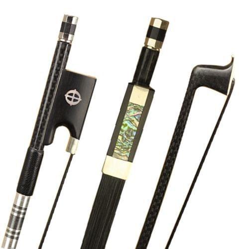 1 Pc Professional New Light Carbon Fiber 4/4 Violin Fiddle Bow Copper Parts Natural AAA Black Horse Hair